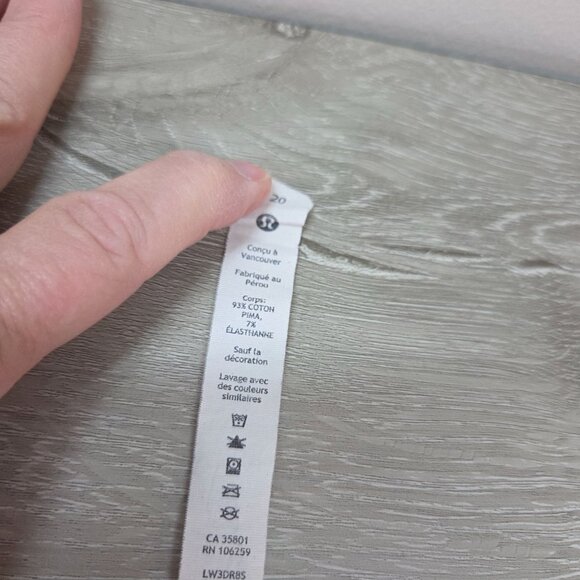 Lululemon Back In Action Pima Cotton Blue Boat Neck Top Womens Size 20 - Picture 16 of 16